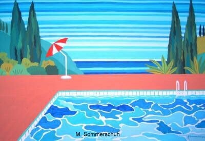 Sonnenschirm am Pool